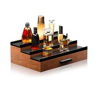 Support de Stockage de Parfum des Hommes avec Le présentoir cosmétique de tiroirs approprié, pour des vanités de Salle de Bains, des Accessoires de Chambre à Coucher-Brown