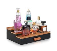 Support de Stockage de Parfum des Hommes avec Le présentoir cosmétique de tiroirs approprié, pour des vanités de Salle de Bains, des Accessoires de Chambre à Coucher-Yellow