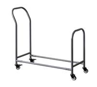 Support de Stockage Mobile pour Pneus avec 4 Roues - Support Robuste pour Pneus pour Garage, Atelier, Carport et Extérieur, Organisateur Mobile avec Poignée Poussoir-tirant, Facile à Déplacer(Black)