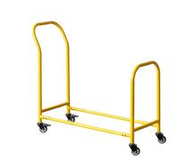 Support de Stockage Mobile pour Pneus avec 4 Roues - Support Robuste pour Pneus pour Garage, Atelier, Carport et Extérieur, Organisateur Mobile avec Poignée Poussoir-tirant, Facile à Déplacer(Yellow)