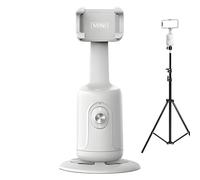 Support de suivi de voiture pour téléphone - Rotation à 360 degrés - Support de bureau intelligent - Support de photographie - Enregistrement vidéo mains libres pour mariage, vacances, lit, voiture