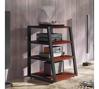 Support de support AV moderne à 4 niveaux, étagère audiovisuelle, armoire stéréo, petit centre de divertissement d'angle pour armoire de console de lecteur de disque