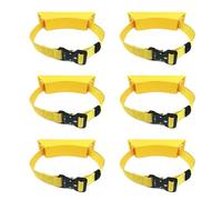 Support de support de bouteille mural - Stockage sécurisé du réservoir de propane/oxygène avec sangle réglable(Yellow,6 pack)