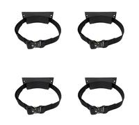 Support de support de bouteille mural - Stockage sécurisé du réservoir de propane/oxygène avec sangle réglable(Black,4 pack)