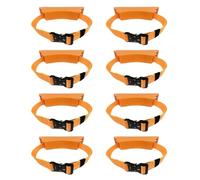 Support de support de bouteille mural - Stockage sécurisé du réservoir de propane/oxygène avec sangle réglable(Orange,8 pack)