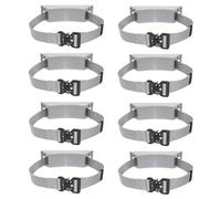 Support de support de bouteille mural - Stockage sécurisé du réservoir de propane/oxygène avec sangle réglable(Gray,8 pack)