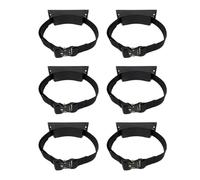 Support de support de bouteille mural - Stockage sécurisé du réservoir de propane/oxygène avec sangle réglable(Black,6 pack)