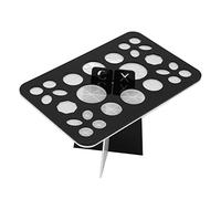Support de Support de Brosse à Nail Acrylique Premium avec 26 Trous pour une Organisation et une Affichage Efficaces - Noir et Blanc pour Utilisation Polyvalente à la Maison, au Bureau, l'école ou