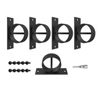 Support de support de clôture en corde - Installation facile, supporrt mural robuste | Anneaux de fixation pliants décoratifs pour escaliers, rampes, jardins