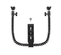 Support de support de flash flexible à double bras pour accessoires d’appareil photo macro