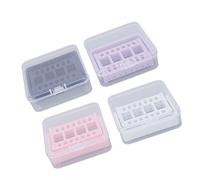 Support de Support de Foret à Ongles à l'ongle Poussière - Organisez et Affichez Vos Bits Forage avec une Boîte Rangement Portable 4pcs en Plastique Durable pour la Maison et le Salon Utilisation