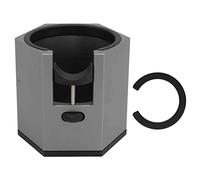 Support de support pour porte-filtre à café, organisateur en alliage d'aluminium de qualité supérieure, bouton réglable en hauteur, base antidérapante, couvercle de support (Black)