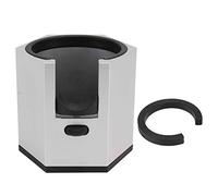 Support de support pour porte-filtre à café, organisateur en alliage d'aluminium de qualité supérieure, bouton réglable en hauteur, base antidérapante, couvercle de support (Silver)