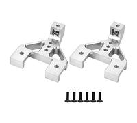 Support de suspension avant et arrière, outils d'amortissement, voiture sur chenilles RC, accessoires de voiture RC, alliage d'aluminium durable, noir, bleu, argent, lot de 2, (Silver 680028b)