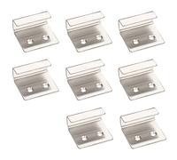 Support de suspension de carreaux, 8 pièces, support de carreau en acier inoxydable de 15 mm d'épaisseur, kit de fixation pour miroir, support robuste pour affichage de carreaux en céramique (argent)