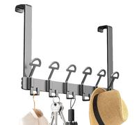 Support de suspension de porte - Cintre de porte pour vêtements - Organisateur de salle de bain robuste - Support de rangement pour salle de bain - Support avec design arrondi pour économiser de