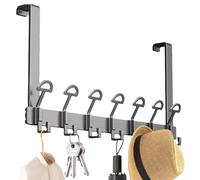 Support de suspension de porte - Cintre de porte pour vêtements - Organisateur de salle de bain robuste - Support de rangement pour salle de bain - Support avec design arrondi pour économiser de