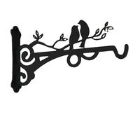Support de suspension de - Support de suspendues | Crochet de lanterne en métal noir avec roulement fort | Crochets décoratifs muraux en fer en plein air | Chimes à vent Resis
