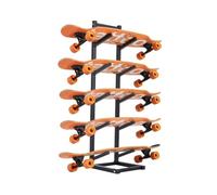 Support De Suspension for Présentoir De Planche À roulettes, Support De Sol for Supports De Planche À roulettes, Présentoir De Snowboard, for Garages, Clubs Et Magasins De Skate(Black,5-Layer)