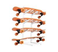 Support De Suspension for Présentoir De Planche À roulettes, Support De Sol for Supports De Planche À roulettes, Présentoir De Snowboard, for Garages, Clubs Et Magasins De Skate(White,4-Layer)