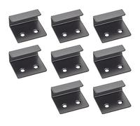 Support de suspension pour carreaux, 8PCS Support en acier inoxydable de 15 mm d'épaisseur, kit de fixation pour miroir, support mural robuste pour carreaux en céramique (Noir)