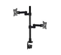 Support de Table à Double écran LCD supérieur et inférieur 14 24 Pouces, Levage télescopique Rotatif, Hauteur Croissante, Pince(Black)