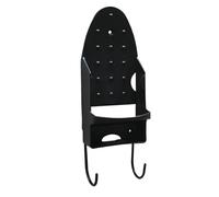 Support De Table à Repasser Planche à repasser murale Er avec crochets, rangement du fer et de la planche for porte maison, caddie, support mural en(Black)
