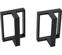 Support de table 'Ashby' set de 2 pièces acier 42 x 30 x 20 cm noir