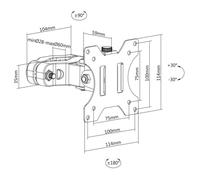 Maclean Support moniteur MC-983 – Tube/poteau 28–60 mm, 17–32", 8 kg max, inclinaison et rotation