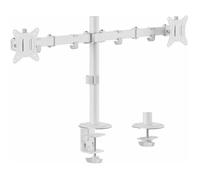 Equip Soporte de Mesa Para 2 Pantallas 17"-32" Brazo Inclinable y Giratorio 100x100 mm 360 Blanco