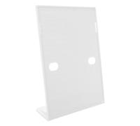 Support de Table L en Plastique Blanc pour Affichage du Menu | Usage Table, Style Moderne Élégant, Format Compact, Nettoyage Facile, pour Restaurants, Cafés et Événements