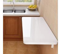 Support de table pliable mural multifonctionnel - Design peu encombrant pour buanderie, cuisine, bar à domicile et bureau - Installation facile et support robuste