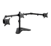 Support de Table pour 3 écrans de 17"" à 27"" - TOOQ - DB1704TN-B - Bras réglables - Commandes multiples - Noir