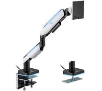 Ewent EW1509 Support pour écran jusqu'à 49" avec lumières RVB VESA 100 x 100 Max. 20 kg Noir/Gris Clair