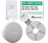 Support De Table Pour Google Home Mini & Google Nest Mini, Support Réglable À 360 °, Sans Fils Encombrants, Pas De Prise Sonore Étouffée Pour Haut-Parleur Smart Home