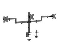 Aisens Support de table rotatif inclinable Eco pour 3 moniteurs 10 kg de 13 à 27 Noir