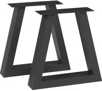 Support de table set de 2 'Greiling' pour table basse banc acier 40 x 40 cm noir
