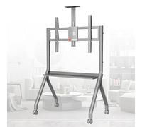 Support de tableau blanc rotatif réglable avec plateau pour appareil photo, support TV au sol pour la maison, le bureau et la salle de t solution d'affichage polyvalente.