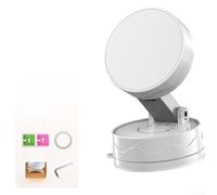 Support de tableau de bord pliable avec ventouse magnétique, support de téléphone de voiture offrant stabilité et positionnement flexible pour différents modèles de smartphones (blanc)