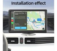 Support de tableau de bord sans fil portable compatible CarPlay et Android Auto, écran tactile de 7 pouces