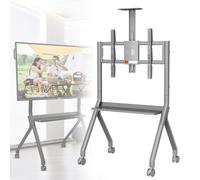 Support de tableau intelligent avec roues verrouillables, chariot à roulettes interactif portable, hauteur réglable, pour salle de t bureau