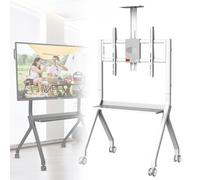 Support de tableau intelligent avec roues verrouillables, chariot à roulettes interactif portable, hauteur réglable, pour salle de t bureau