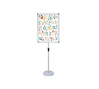 support de tableau, support d'affiche réglable, pied en métal lourd avec fermeture à clic, support pour poster debout, affichage vertical et horizontal, 9,6 x 13,5 pouces, noir (blanc, 17,72 x 24,57