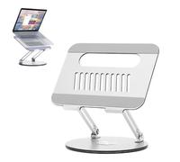 Support de Tablette avec Base rotative à 360° épaisse, Support Rotatif en Alliage d'aluminium, Pliable, Ergonomique et Durable, idéal for Le Travail, Les études ou Les Jeux en Streaming.(2pcs)