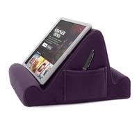 Support de tablette Brookstone en mousse à mémoire de forme pour téléphone, iPad, liseuse, 2 angles de vue, 2 poches latérales pour accessoires,