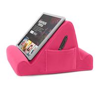 Support de tablette Brookstone en mousse à mémoire de forme pour téléphone, iPad, liseuse, 2 angles de vue, 2 poches latérales pour accessoires,