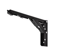 Support de tablette de forte capacité, Équerre pliante en acier, lot de 2, multicolore, 8-14 pouces, for étagère, banc ou table(Black 12 Inch)