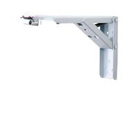 Support de tablette de forte capacité, Équerre pliante en acier, lot de 2, multicolore, 8-14 pouces, for étagère, banc ou table(White 12 Inch)