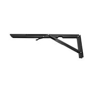 Support de tablette de forte capacité, Équerre pliante en acier multicolore, lot de 2 (8-20 pouces)(Black 20 Inch)