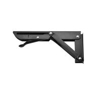 Support de tablette de forte capacité, Équerre pliante en acier multicolore, lot de 2 (8-20 pouces)(Black 8 Inch)